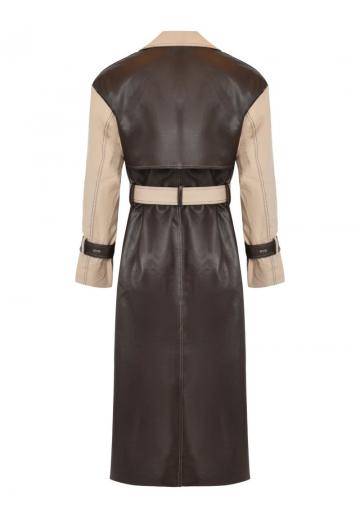 Пальто из искусственной кожи