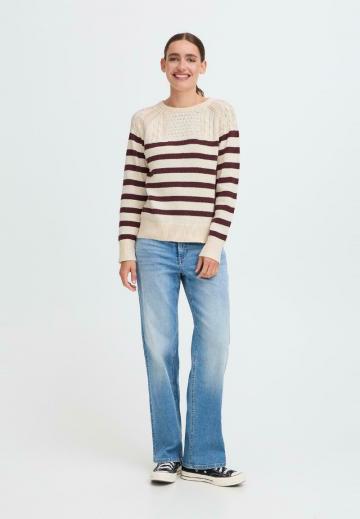 Пуловер в полоску
