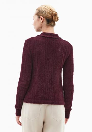 Пуловер с воротником поло