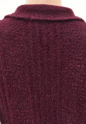 Пуловер с воротником поло