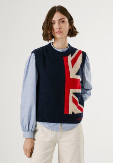 Пуловер без рукавов