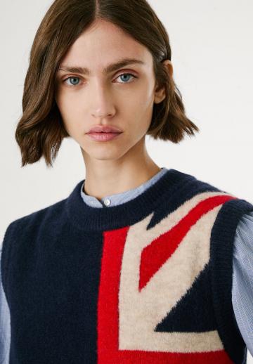 Пуловер без рукавов