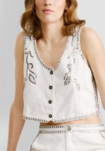 Джинсовая жилетка