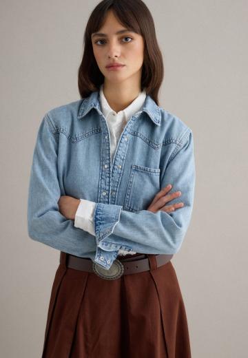 Джинсовая блузка