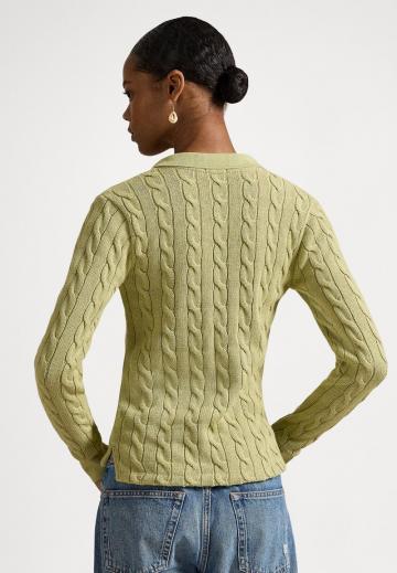 Пуловер с воротником поло