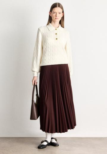 Пуловер с воротником поло