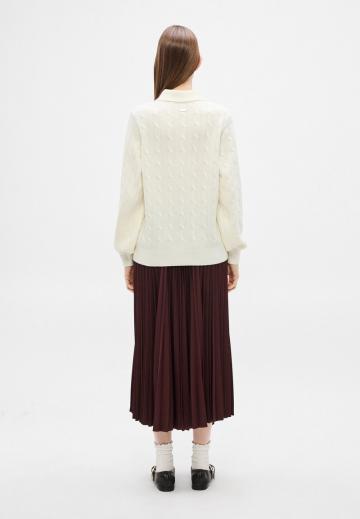 Пуловер с воротником поло