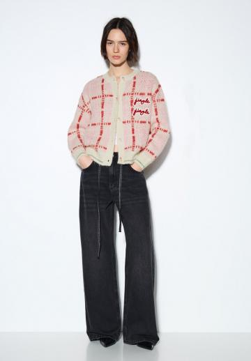 Жаккардовая вязаная кофта