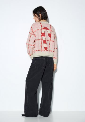 Жаккардовая вязаная кофта