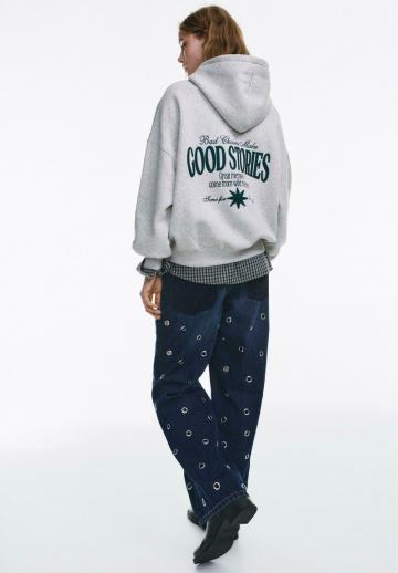 Пуловер с капюшоном