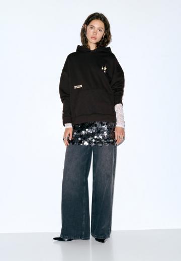 Пуловер с капюшоном