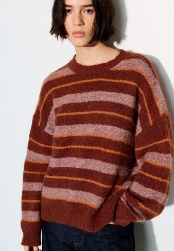 Пуловер в полоску