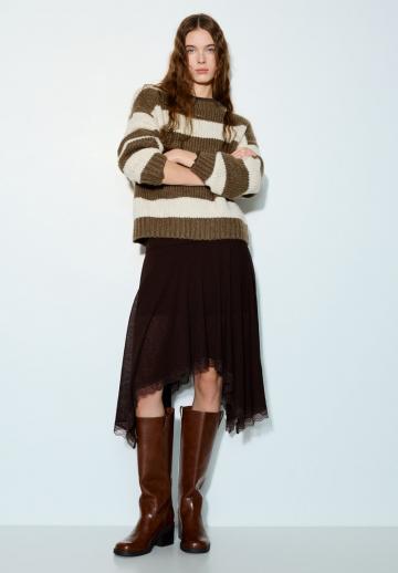 Пуловер в полоску