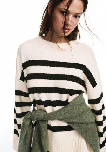 Пуловер в полоску