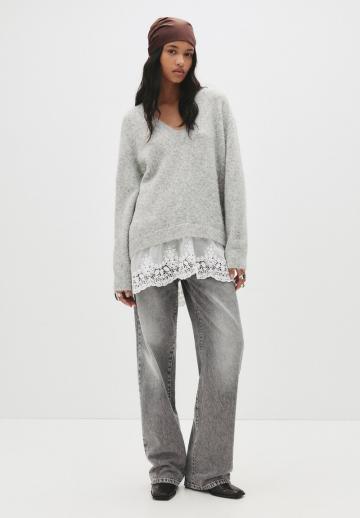 Длинный пуловер