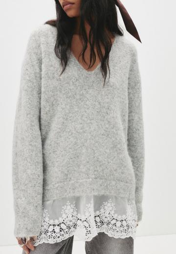 Длинный пуловер