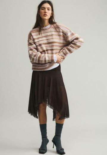 Пуловер в полоску