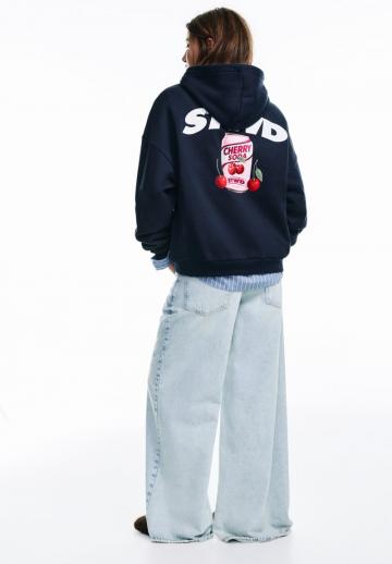 Пуловер с капюшоном