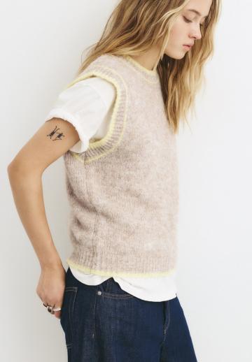 Пуловер без рукавов