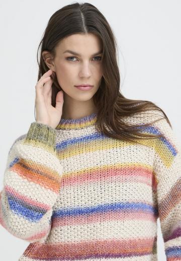 Пуловер в полоску