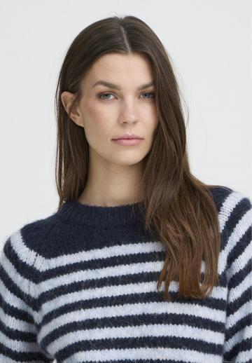 Пуловер в полоску