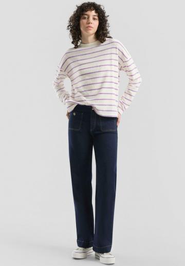 Пуловер в полоску