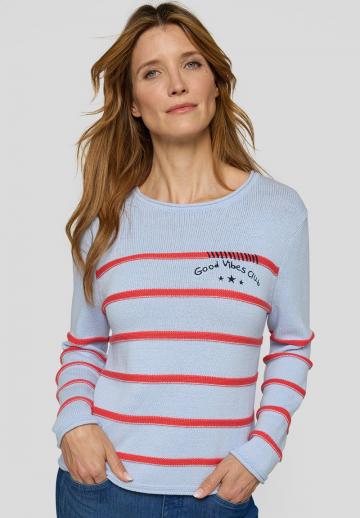 Пуловер в полоску