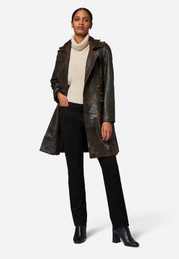 Кожаное пальто