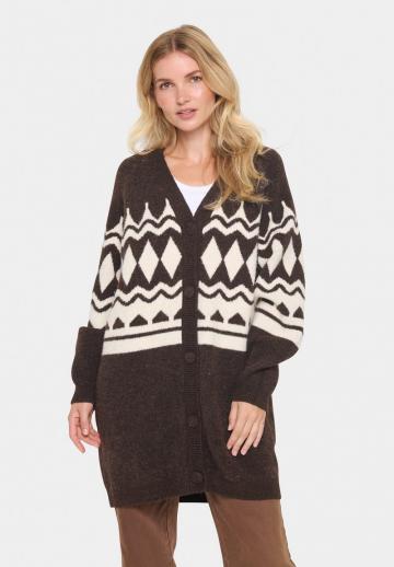 Жаккардовая вязаная кофта