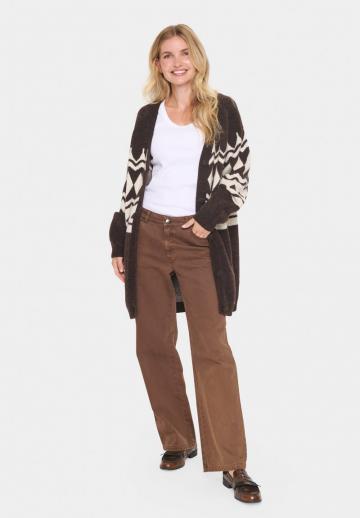 Жаккардовая вязаная кофта