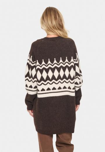 Жаккардовая вязаная кофта