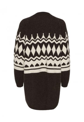 Жаккардовая вязаная кофта