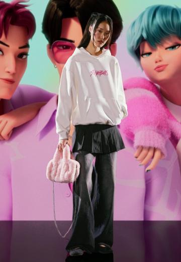 Пуловер с капюшоном