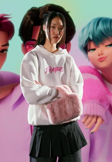 Пуловер с капюшоном