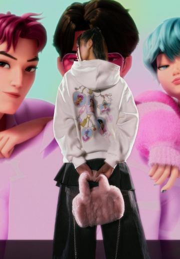 Пуловер с капюшоном