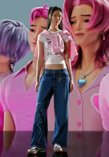 Прямые джинсы