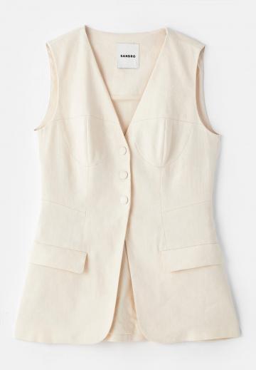 Длинный жилет