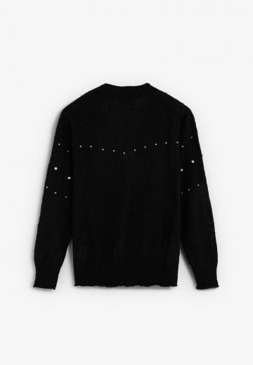 Пуловер с вырезом V