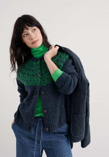 Жаккардовая вязаная кофта