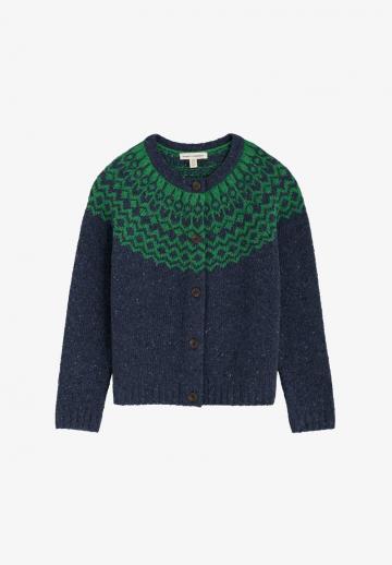 Жаккардовая вязаная кофта