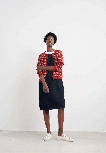 Жаккардовая вязаная кофта