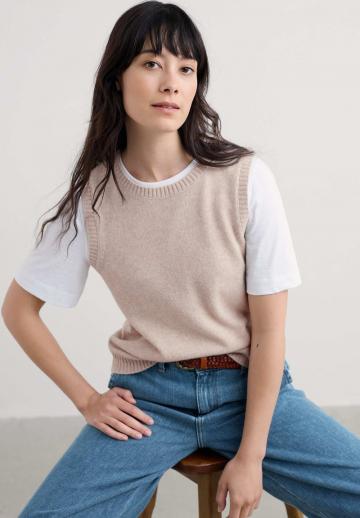 Пуловер без рукавов