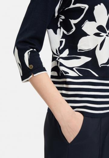 Пуловер с рукавом три четверти