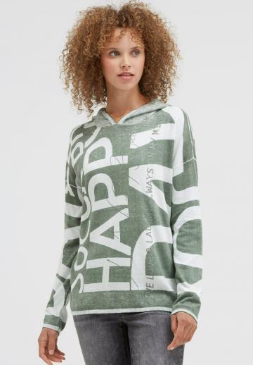 Пуловер с капюшоном