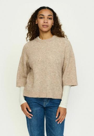 Пуловер с рукавом три четверти