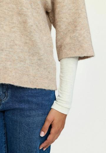 Пуловер с рукавом три четверти