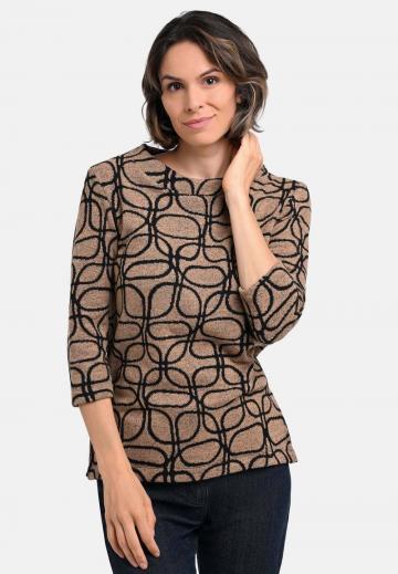 Пуловер с рукавом три четверти