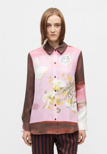 Атласная блузка