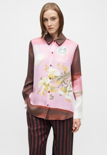 Атласная блузка
