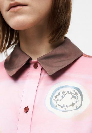 Атласная блузка